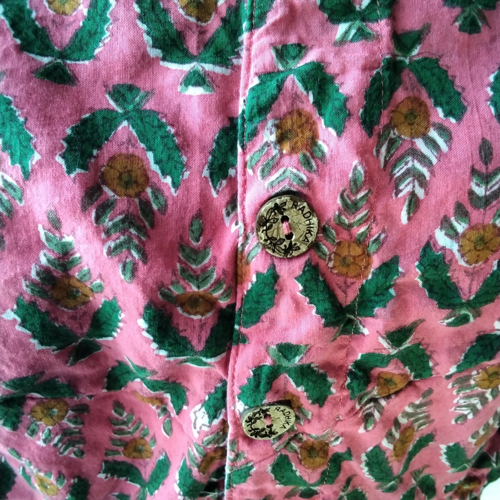 Elegant Pink Patterned Blouse - image 2